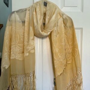 Ralph Lauren Silk Pashmina Scarf with Fringe